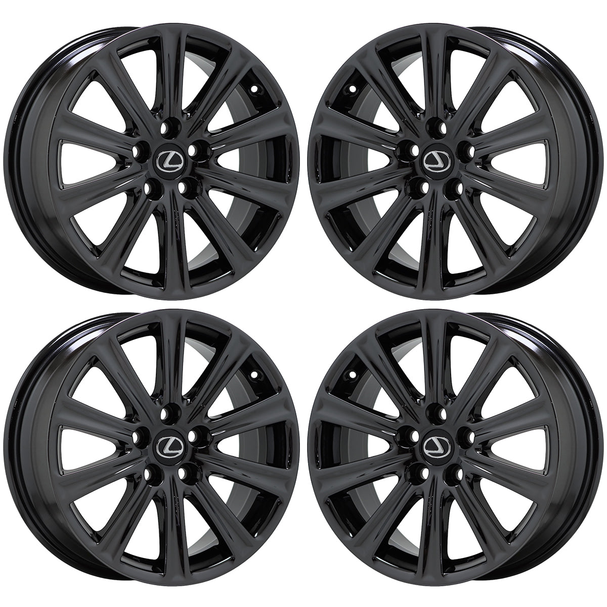 17" Lexus NX200 NX300 Black Chrome wheels rims Factory set 74326
