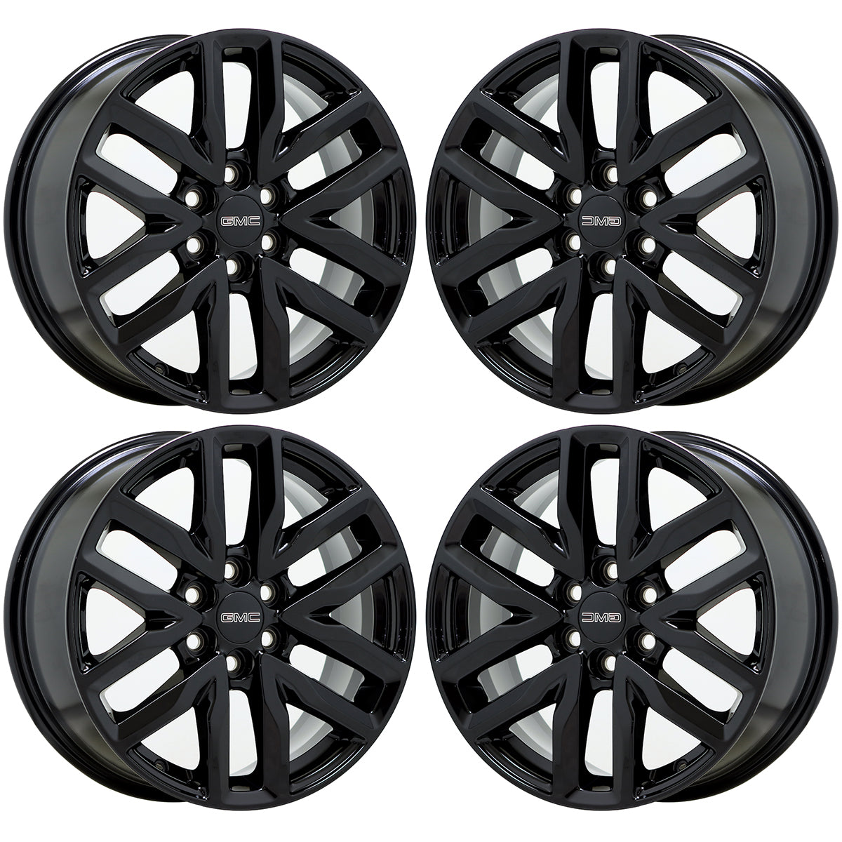 18" GMC Acadia 2017-2022 Gloss Black wheels rims Factory OEM set 5798 5797