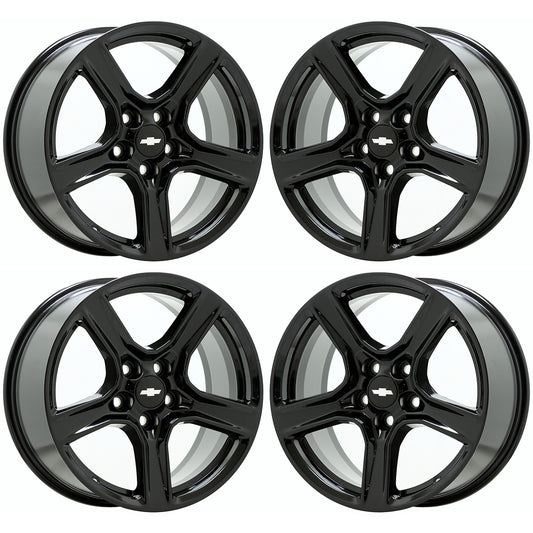 18" Chevrolet Camaro Gloss Black wheels rims Factory OEM set 5758