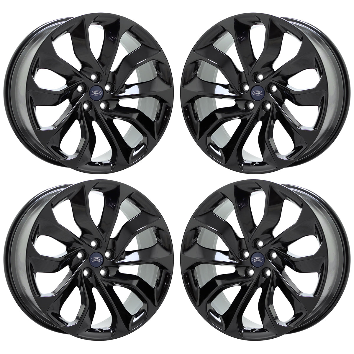 21" Lincoln Aviator Gloss Black wheels rims Factory OEM set 10239