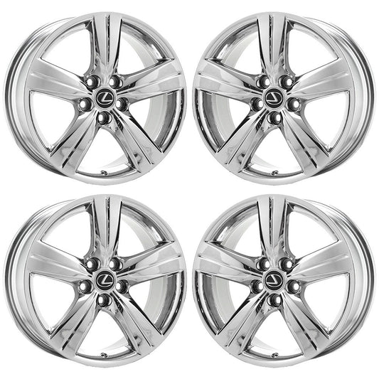 18" Lexus GS350 GS430 Bright Chrome wheel rim Factory OEM 74184 EXCHANGE