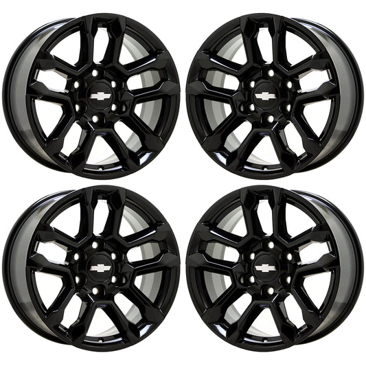 18" Chevrolet Silverado 1500 Gloss Black wheels rims Factory OEM 14091 EXCHANGE