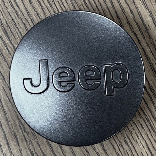 2 1/2" Jeep Cherokee Compass Matte Dark Charcoal Center Cap #1LB77MALAC single