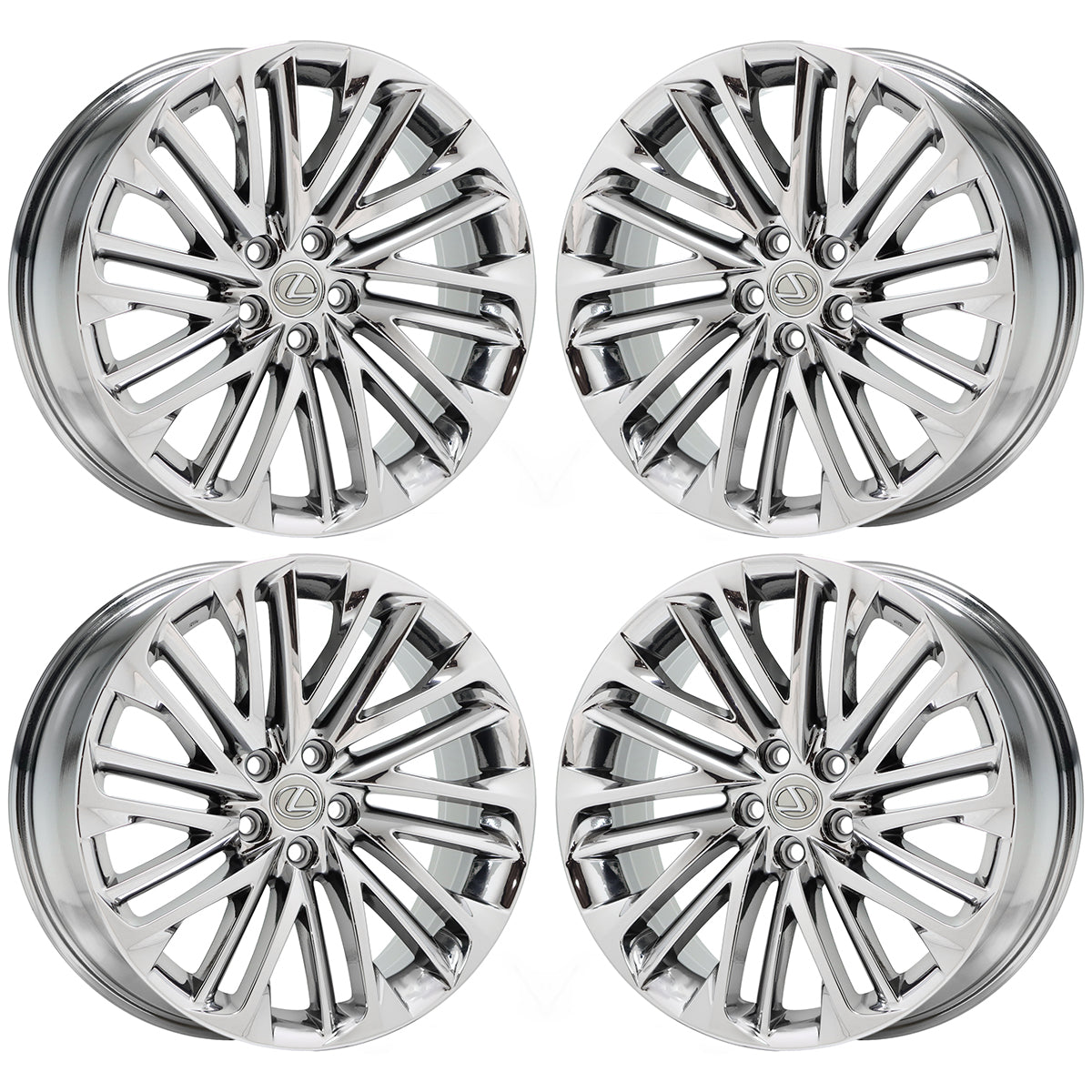 20" Lexus RX350 RX450 Bright Chrome wheels rims Factory OEM set 74393 EXCHANGE