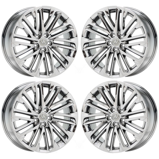 20" Lexus RX350 RX450 Bright Chrome wheels rims Factory OEM set 74393 EXCHANGE