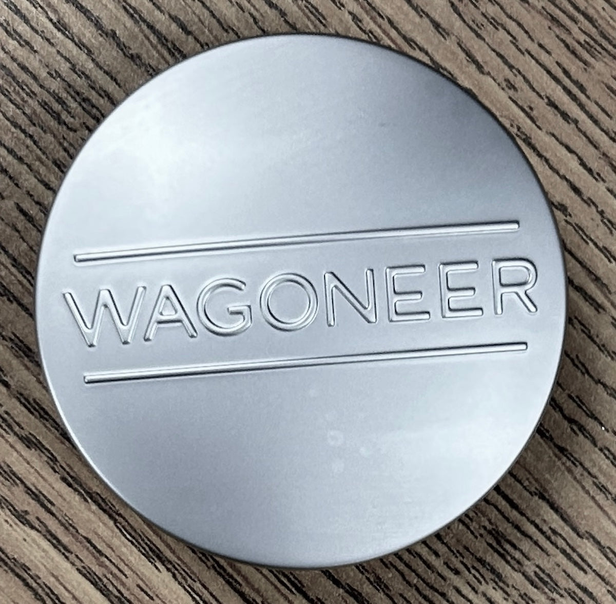 2 15/16" Jeep Grand Wagoneer Silver Center Cap #04755549AA single