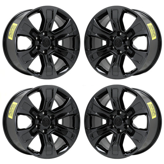 20" Dodge Ram 1500 Truck Black Chrome wheels rims Factory OEM set 2678 EXCHANGE