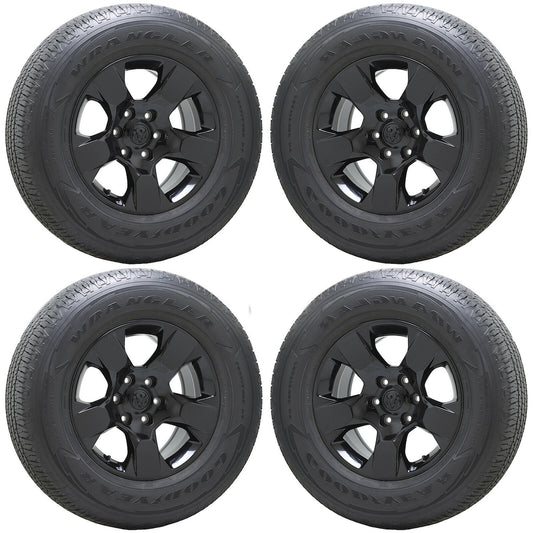 18" Dodge Ram 1500 Truck Gloss Black wheels rims tires Factory OEM set 4 2669