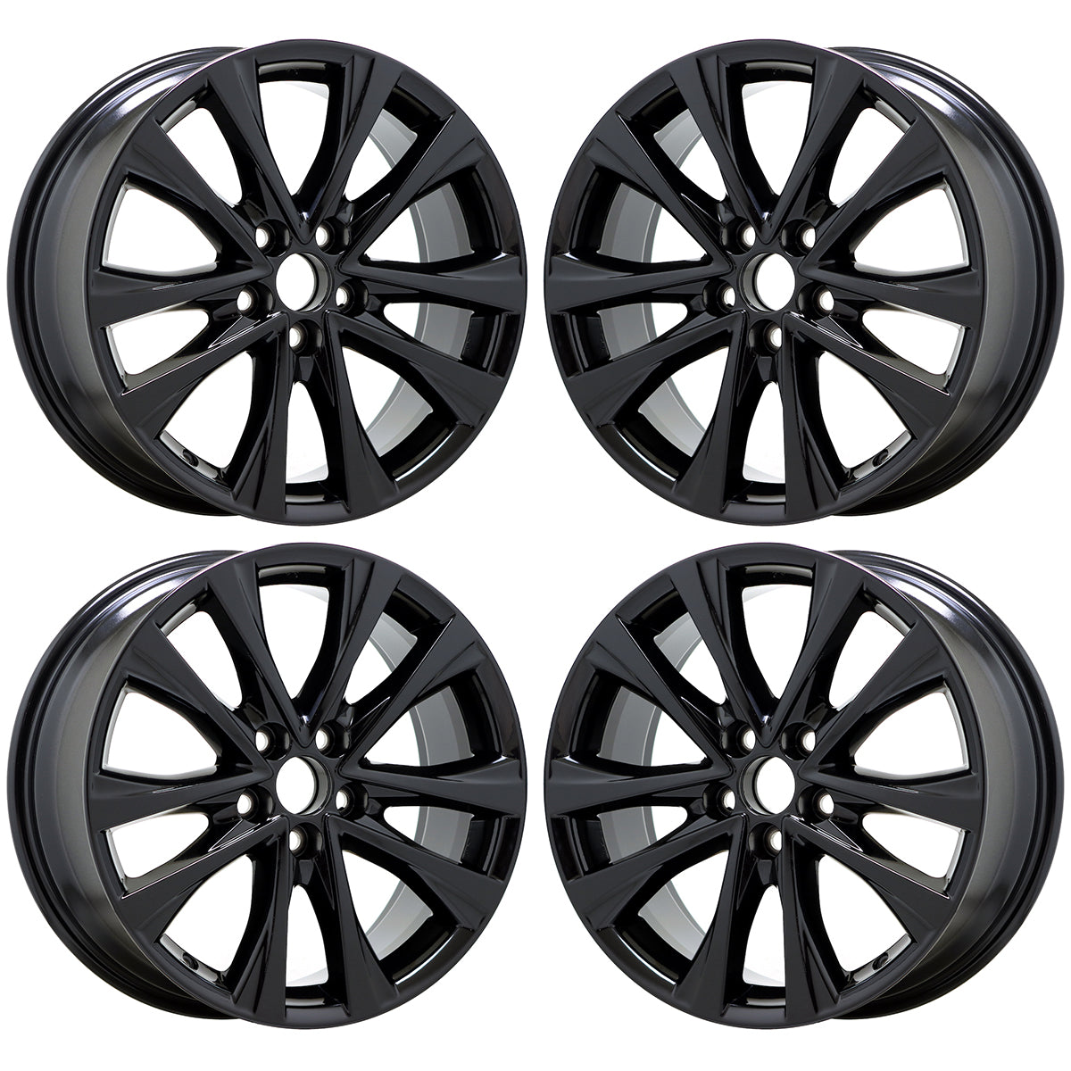18" Toyota RAV4 Gloss Black wheels rims Factory OEM set 75200 EXCHANGE