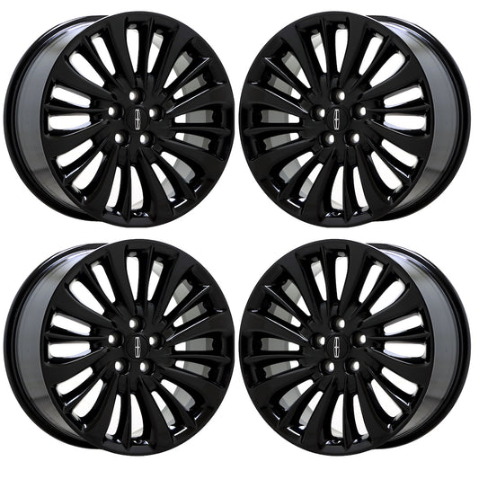 18" Lincoln Nautilus Gloss Black wheels rims Factory OEM set 10215 EXCHANGE