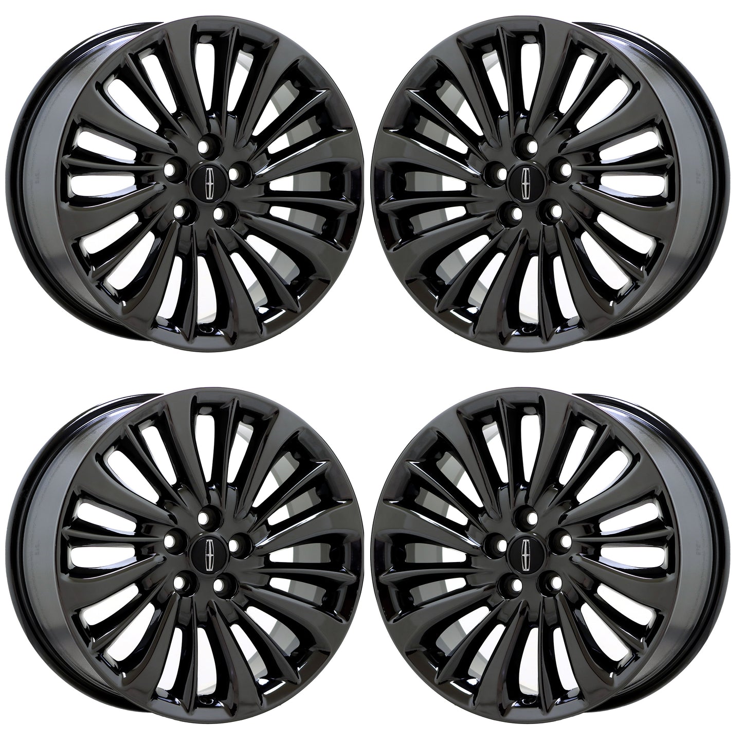 18" Lincoln Nautilus Black Chrome wheels rims Factory OEM set 10215