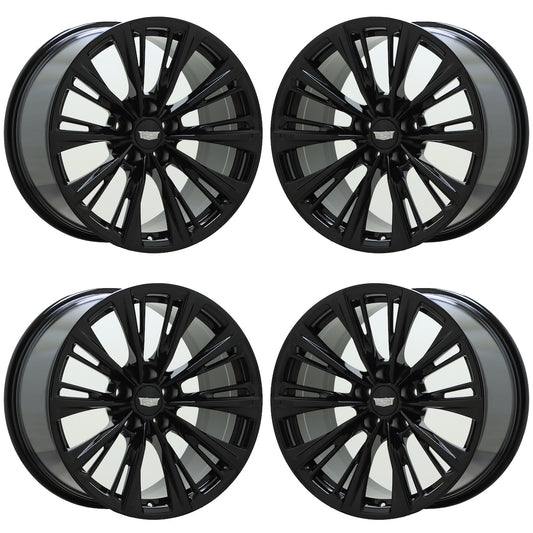 19" Cadillac CT5-V Gloss Black Wheels Factory OEM 14072 14074 EXCHANGE