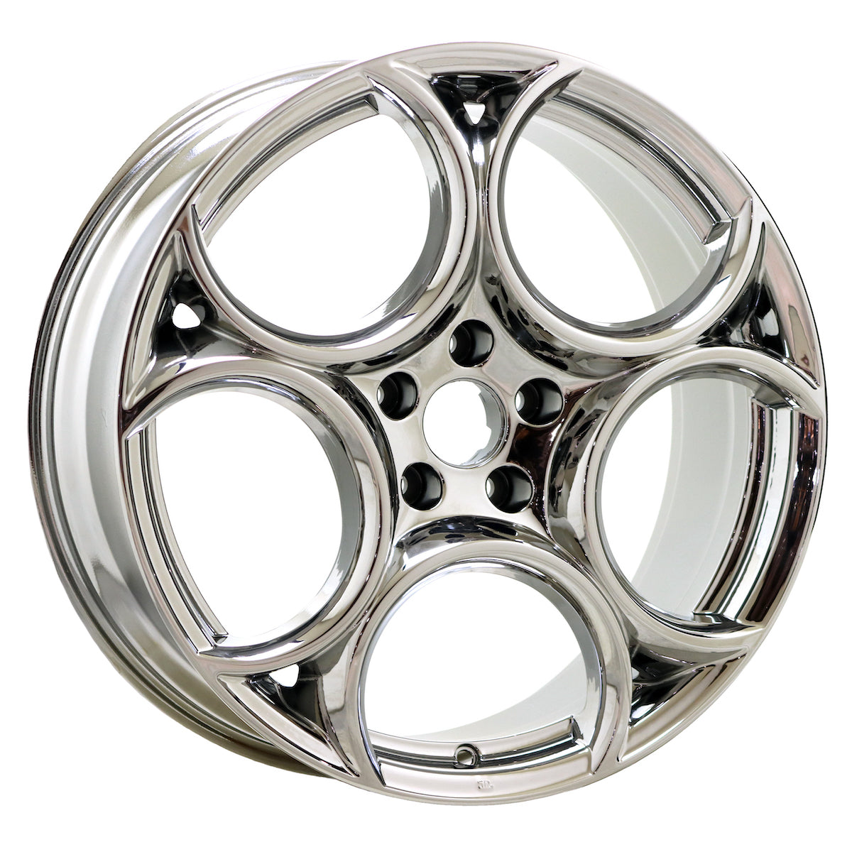19" Alfa Romeo Giulia Bright Chrome wheels rims Factory OEM set 58166 EXCHANGE