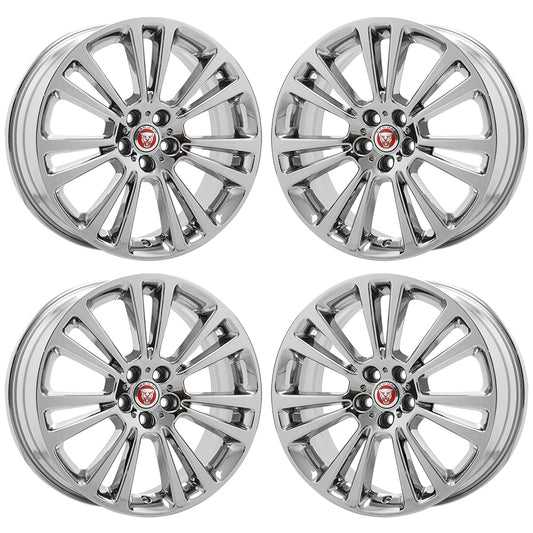19" Jaguar XF Bright Chrome wheels rims 2009-2021 Factory OEM set 59949 EXCHANGE