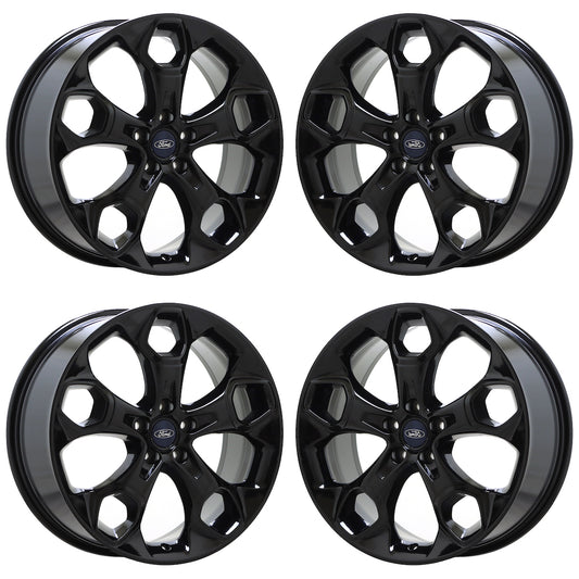 19" Ford Escape Gloss Black wheels rims Factory OEM set 3947