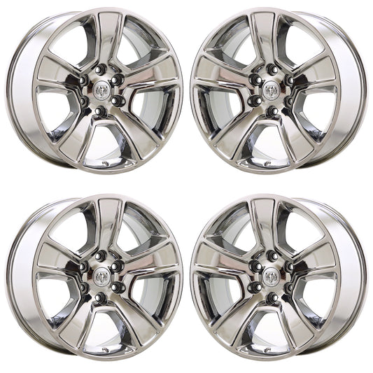 20" Ram 1500 Truck Bright Chrome wheels rims Factory OEM set 2676 EXCHANGE