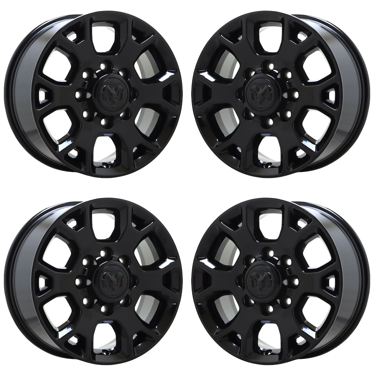 18" Dodge Ram 2500-3500 Truck Gloss Black wheels rims Factory OEM set 2693