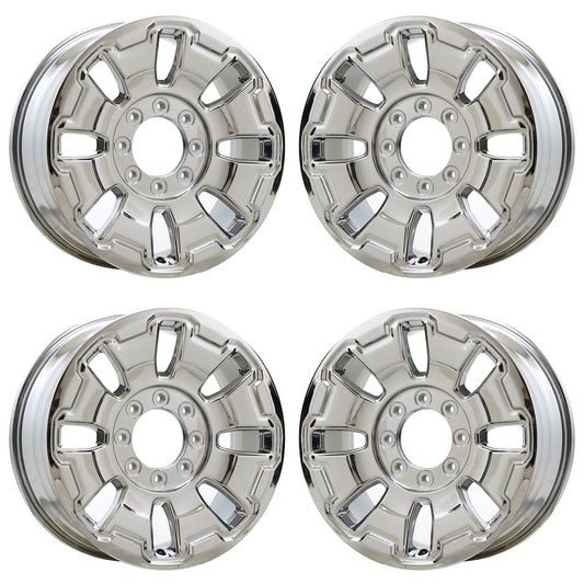 20" Ford F250 F350 SRW Bright Chrome wheels rims Factory OEM set 10487 EXCHANGE