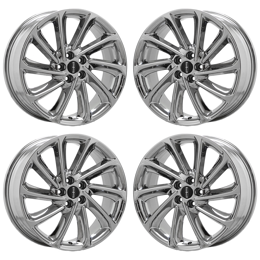 19" Lincoln Corsair Bright Chrome wheels rims Factory OEM set 10422 EXCHANGE