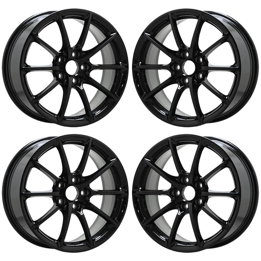 17" Alfa Romeo Giulia Gloss Black wheels rims Factory OEM set 58135 EXCHANGE
