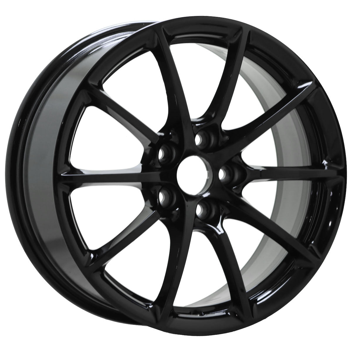 17" Alfa Romeo Giulia Gloss Black wheels rims Factory OEM set 58135