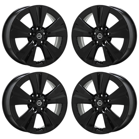 17" Nissan Leaf Sentra Gloss Black wheels rims Factory OEM set 62608 EXCHANGE