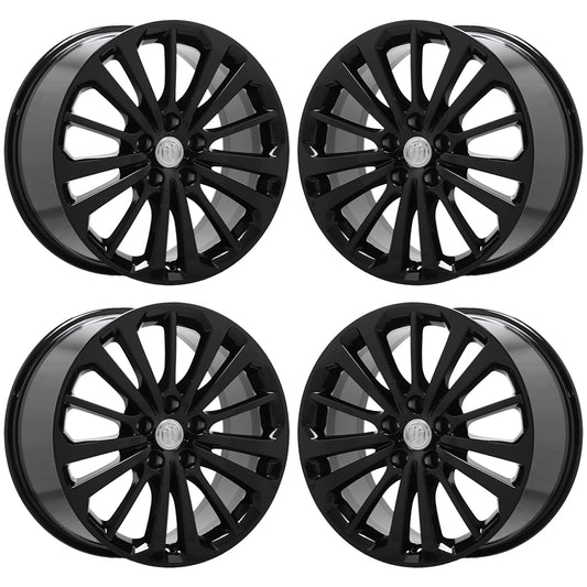 18" Buick Regal Gloss Black wheels rims Factory OEM set 4812 EXCHANGE