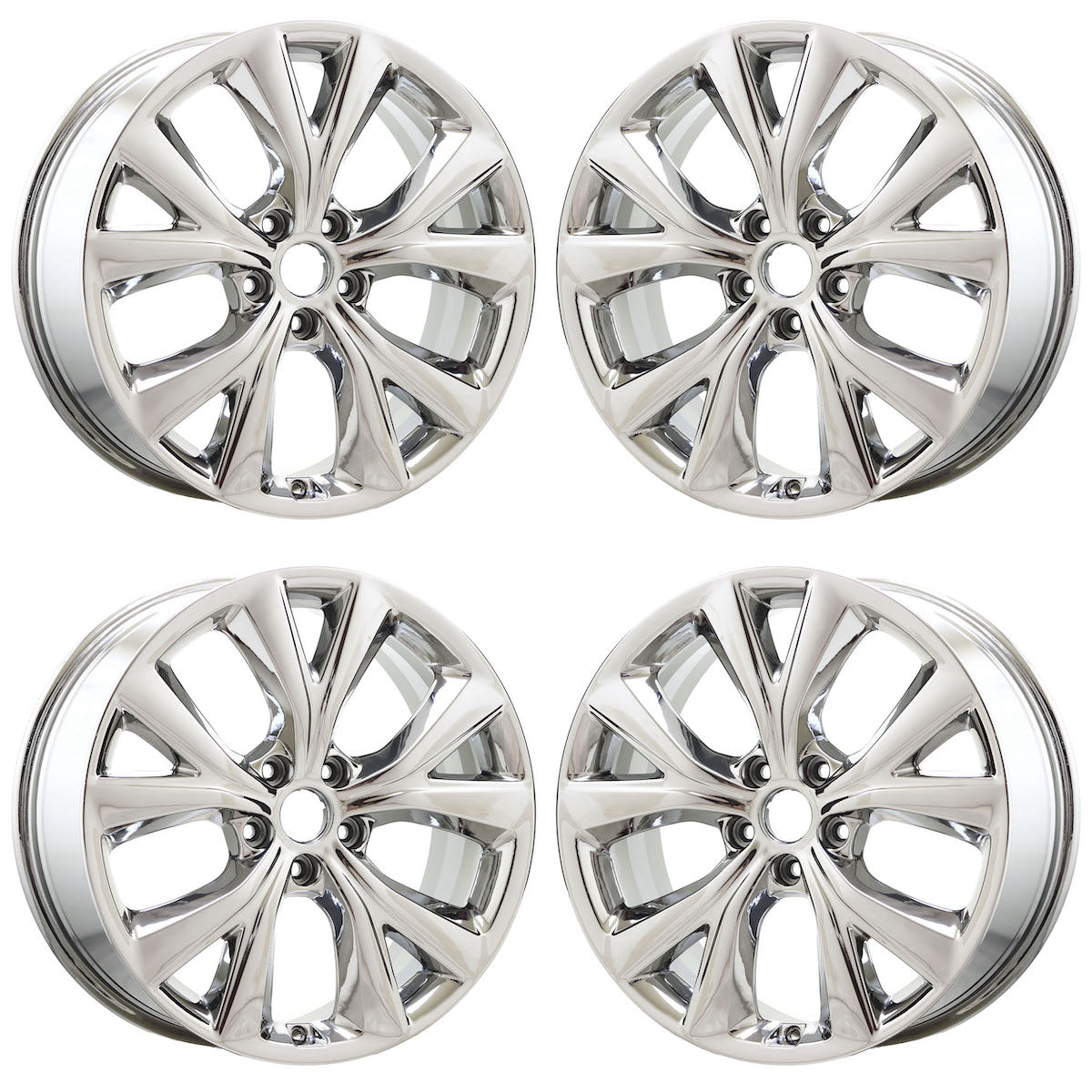 19" Hyundai Santa Fe Bright Chrome wheels rims Factory OEM set 70910 EXCHANGE