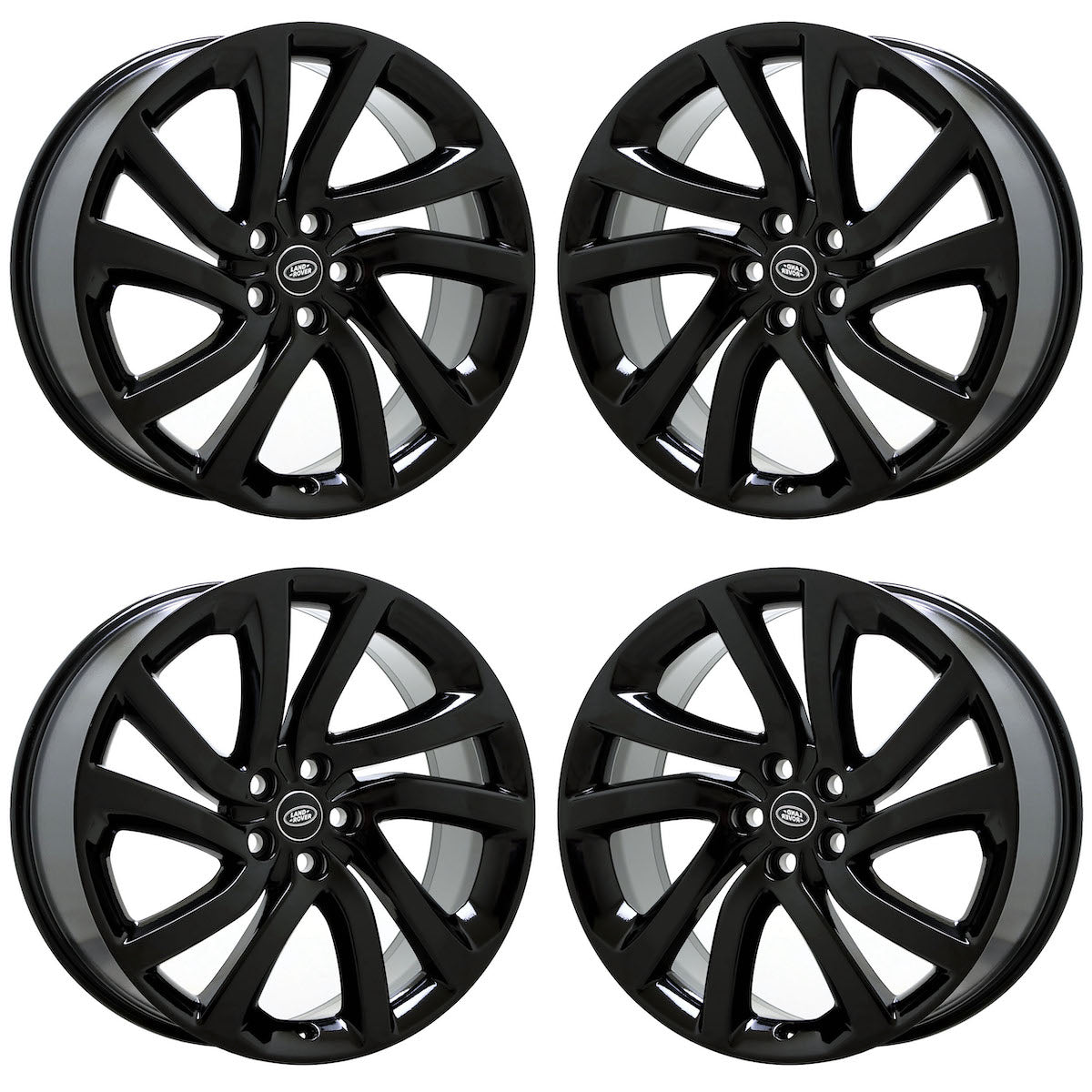 22" Land Rover Discovery Range Rover Gloss Black wheels rims OEM set 72294