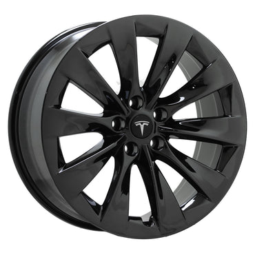 20" Tesla Model X Black Chrome PVD wheels rims Factory OEM set 97800 97801
