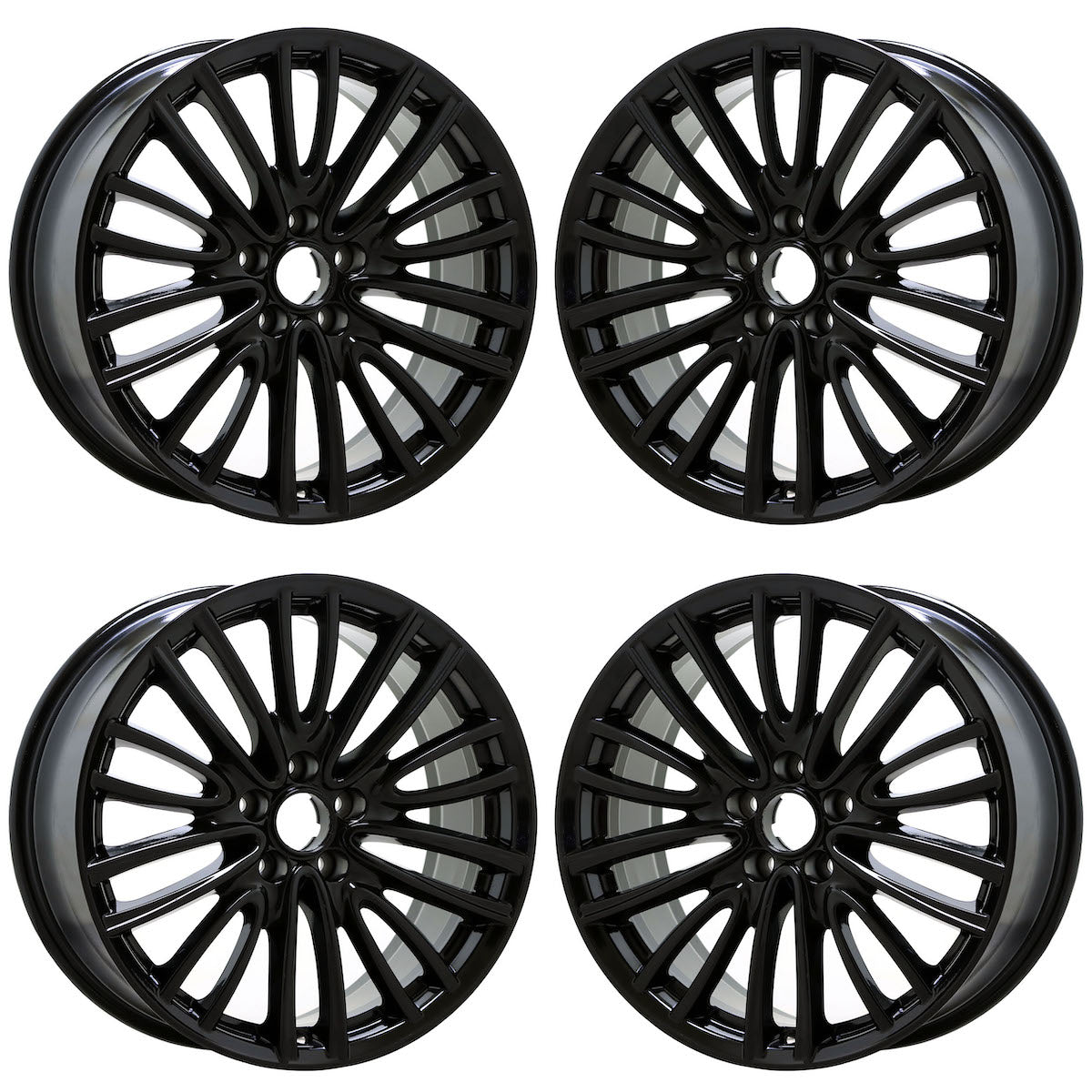 18" Alfa Romeo Giulia Gloss Black wheels rims Factory OEM set 58160 EXCHANGE