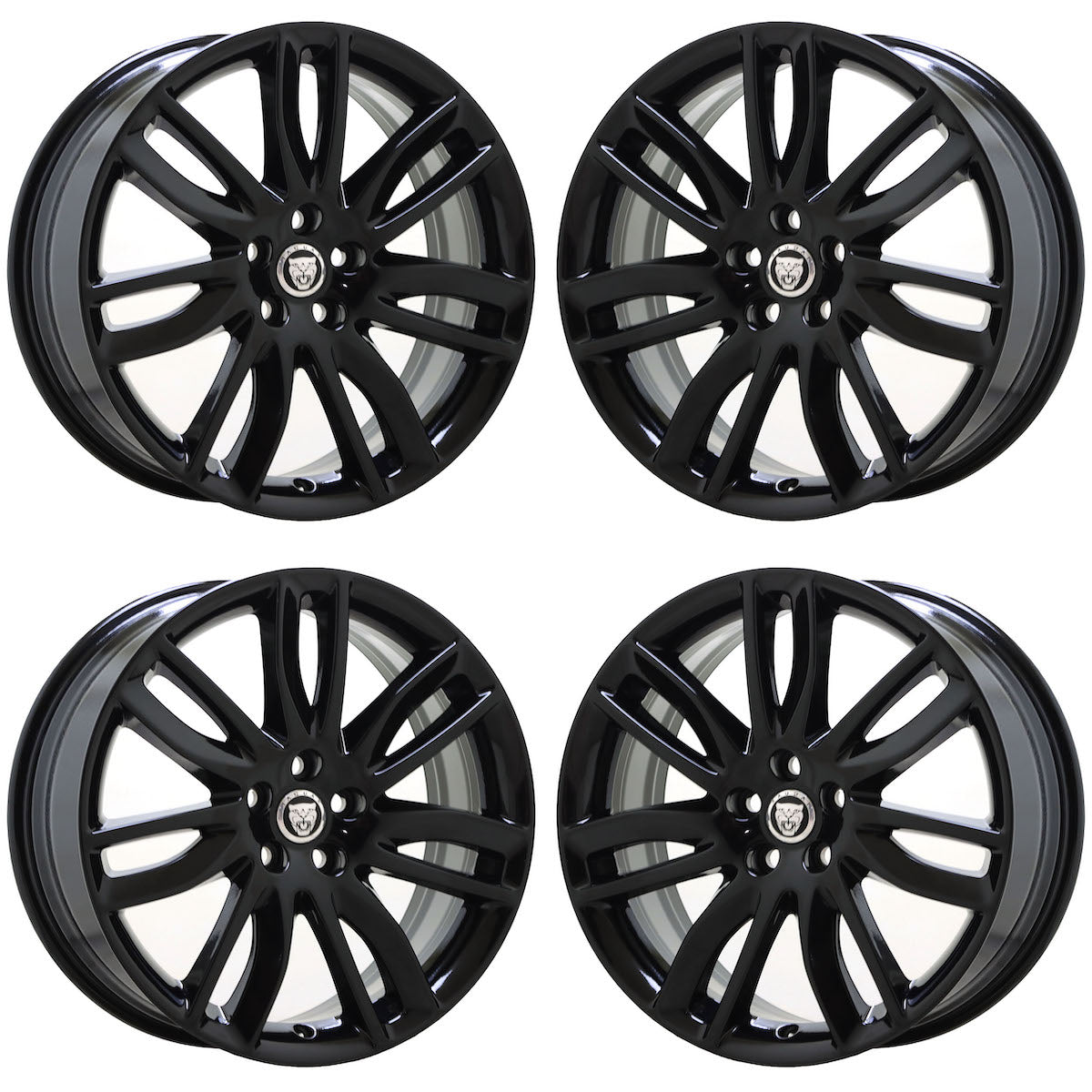 19" Jaguar XF Gloss Black wheels rims 2016-2022 Factory OEM set 59925 EXCHANGE