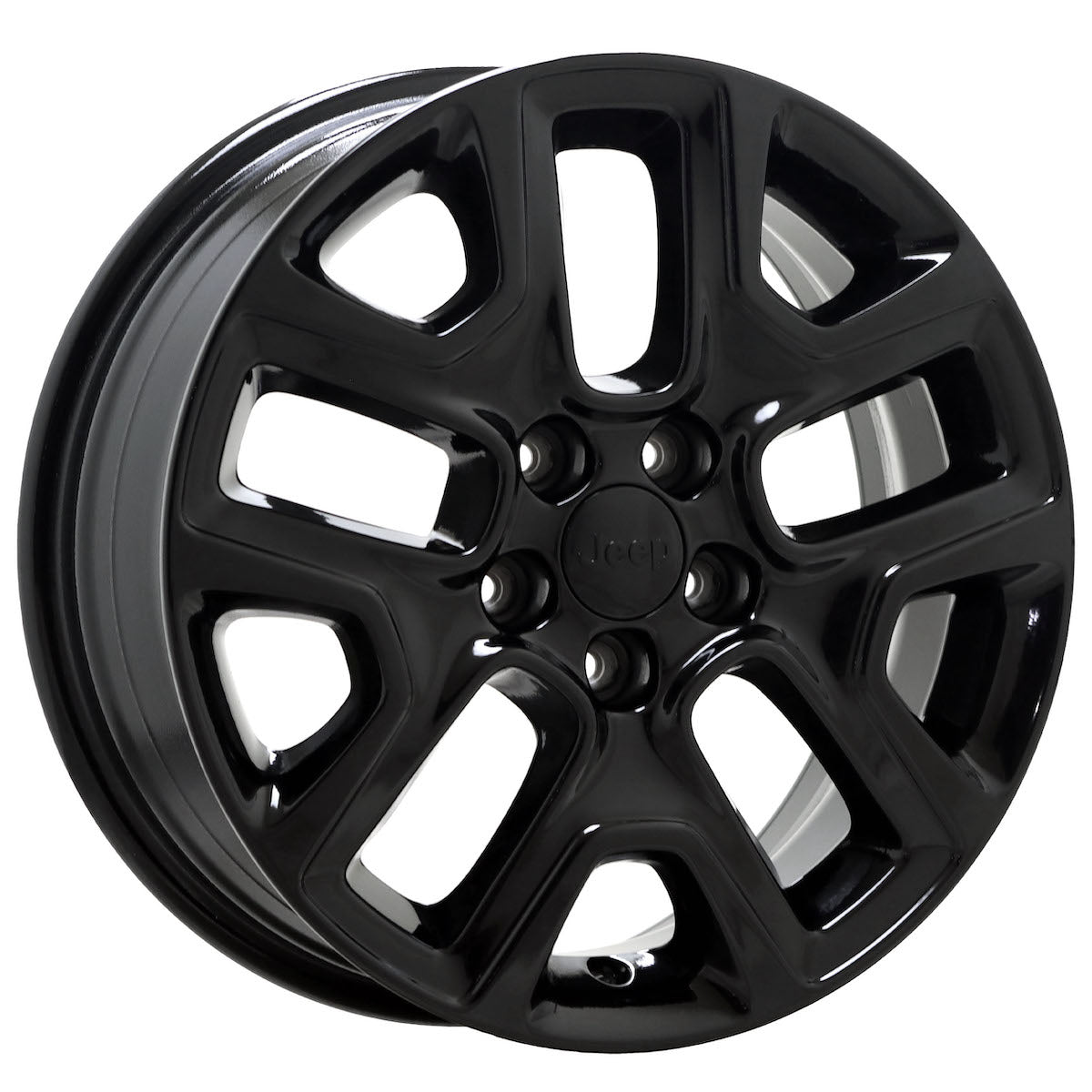 17" Jeep Compass Gloss Black wheels rims Factory OEM set 9187 EXCHANGE