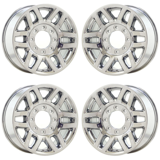 18" Ford F250 F350 SRW Bright Chrome wheels rims Factory OEM set 10099