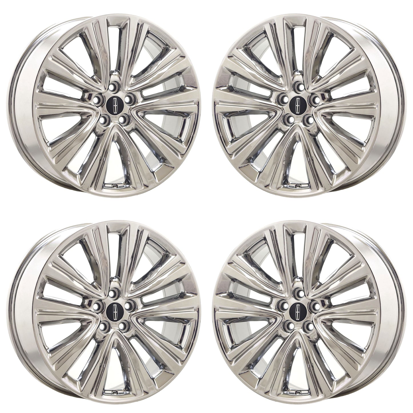 20" Lincoln MKX Bright Chrome wheels rims Factory OEM set 10074 EXCHANGE