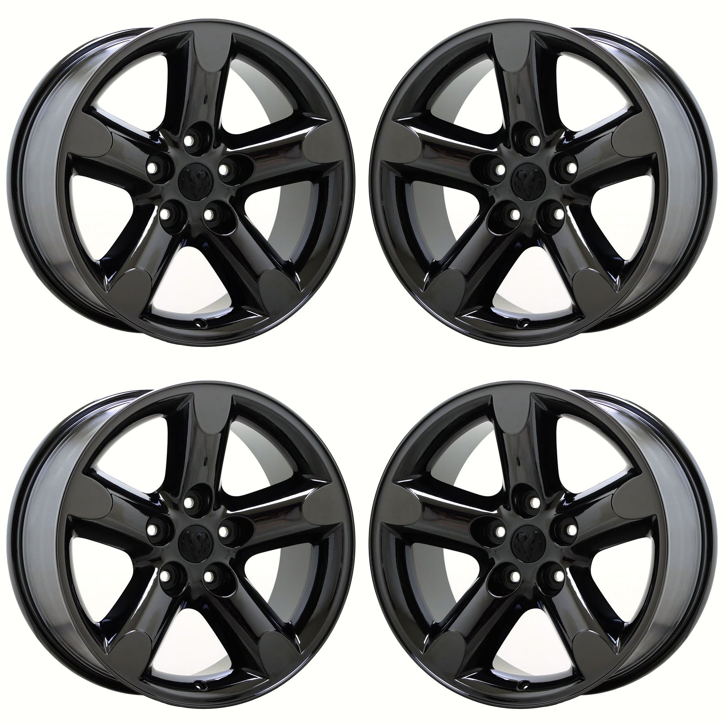 20" Dodge Ram 1500 Truck Black Chrome wheels rims Factory OEM set 2267 EXCHANGE