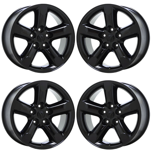 20" Dodge Ram 1500 Truck Gloss Black wheels rims Factory OEM set 2267