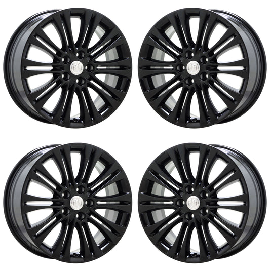 18" Buick Verano Gloss Black wheels rims Factory OEM set 4112