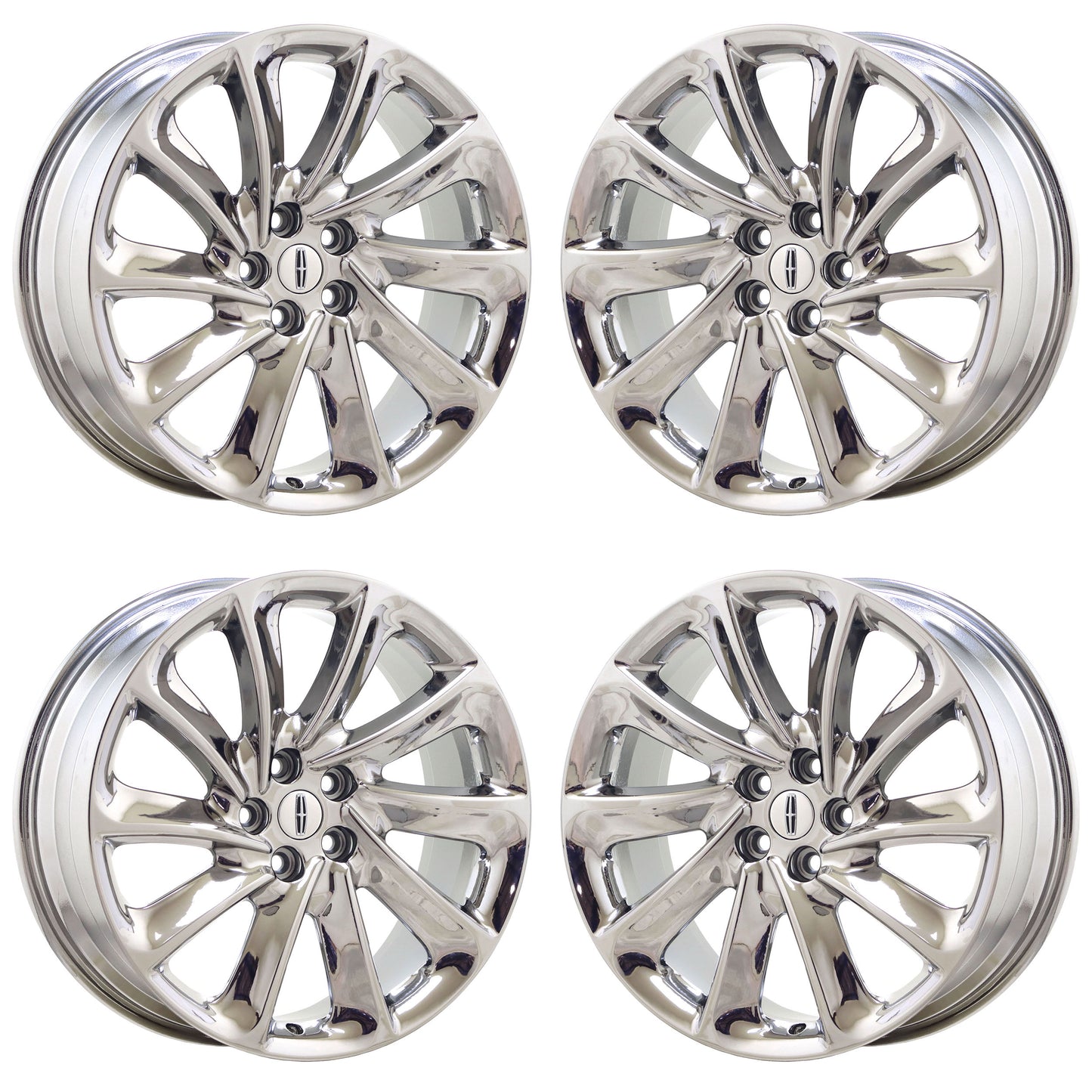 20" Lincoln Aviator Bright Chrome wheels rims Factory OEM set 10188 EXCHANGE