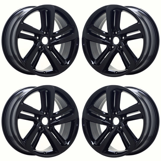 19" Honda Accord Gloss Black wheels rims Factory OEM set 64127 EXCHANGE