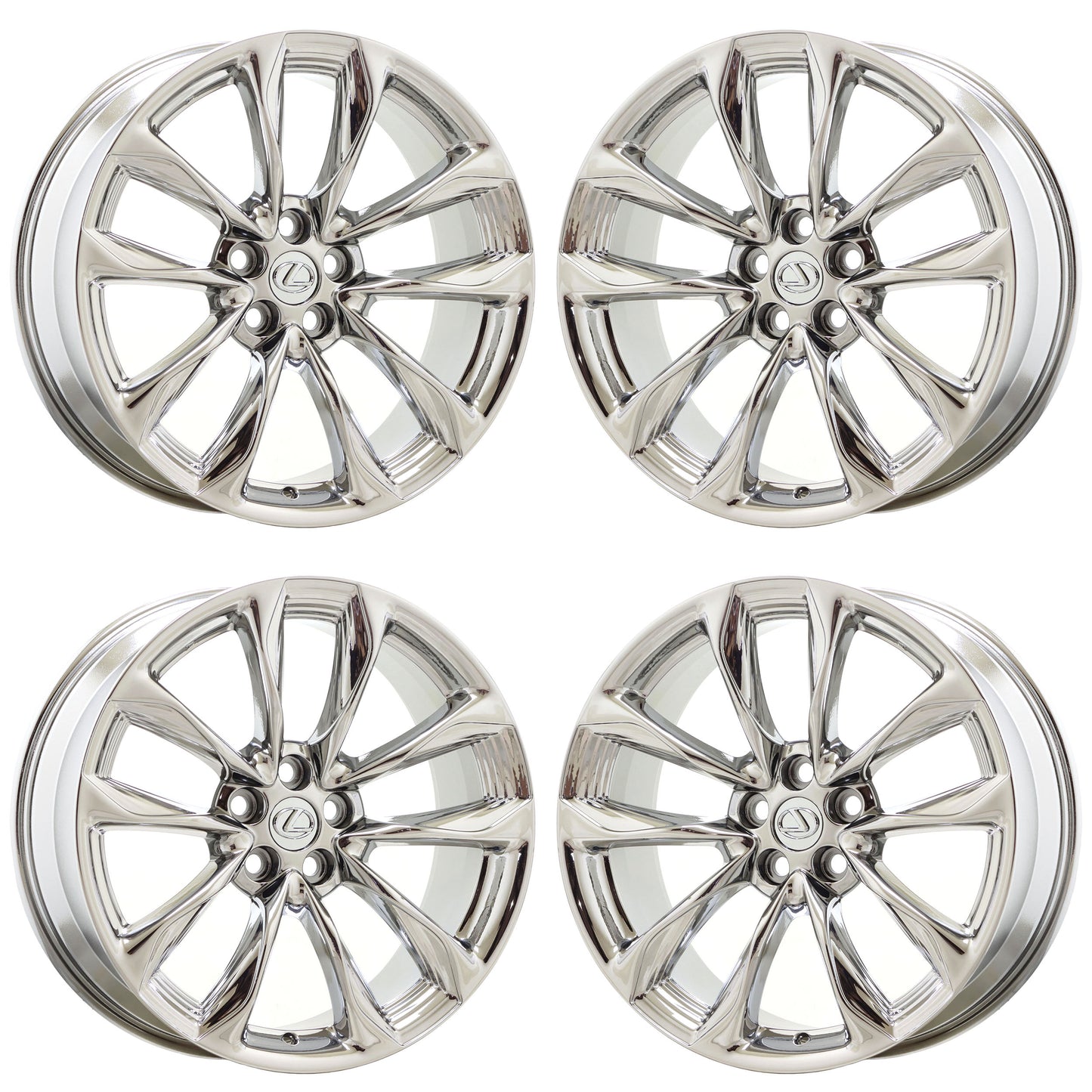 21" Lexus LC500 LC500h Bright Chrome wheels rims Factory 74361 74362 EXCHANGE