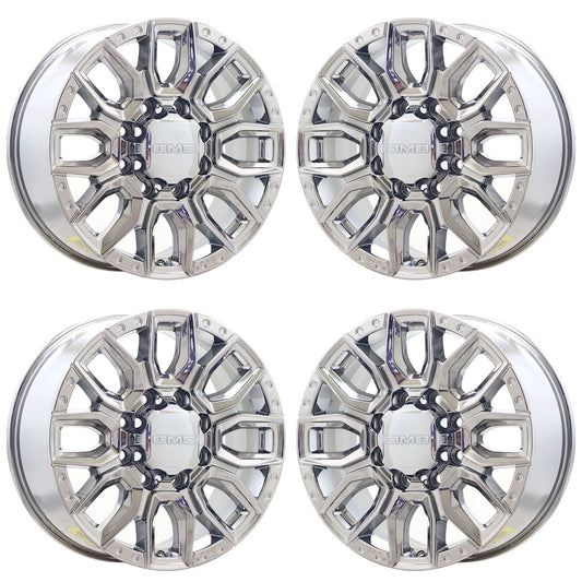 20" GMC Sierra 2500 3500 Bright Chrome wheels rims Factory OEM set EXCHANGE