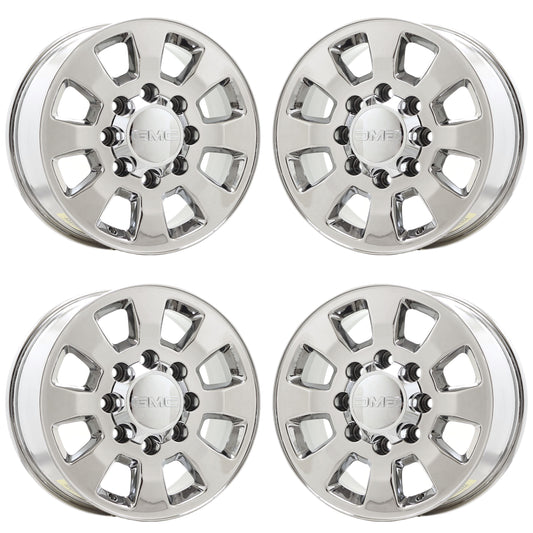 18" GMC Sierra 2500 3500 Bright Chrome wheels rims OEM set 5501