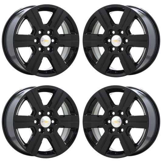 18" Chevrolet Traverse Gloss Black wheels rims OEM set 5408 EXCHANGE