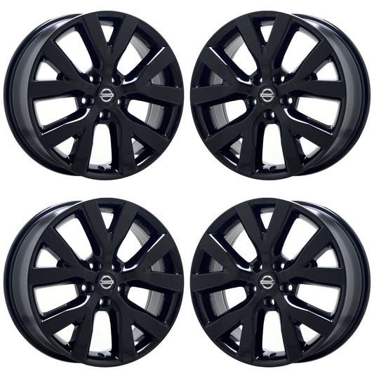 18" Nissan Murano Gloss Black wheels rims Factory OEM set 62562