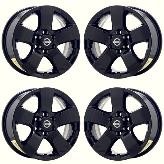 16" Nissan Frontier Xterra Gloss Black wheels rims Factory OEM set 62510