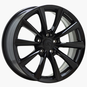 18" Infiniti G37 Q60 Gloss Black wheels rims Factory OEM set 73742
