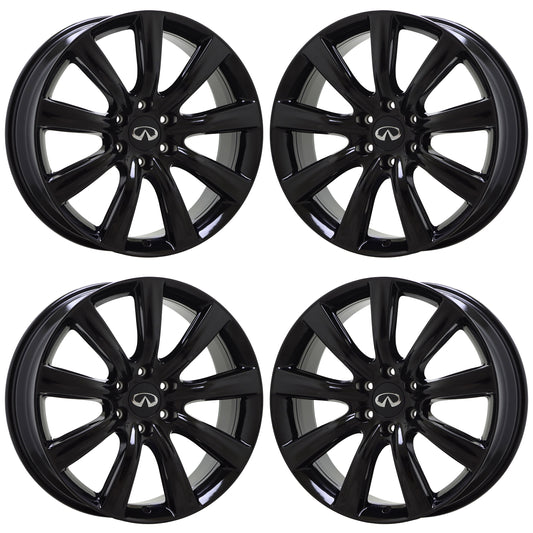 22" Infiniti QX56 QX80 Gloss Black wheels rims Factory OEM set 73729 EXCHANGE