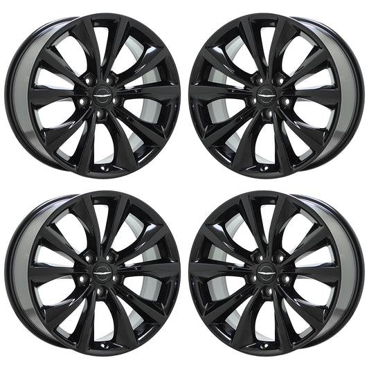 18" Chrysler 200 Gloss Black wheels rims Factory OEM 2015-2017 set 2516