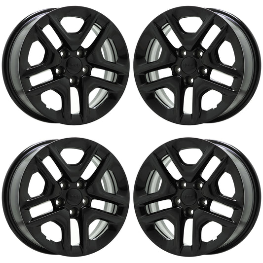 16" Jeep Compass Renegade Gloss Black wheels rims Factory OEM set 9185
